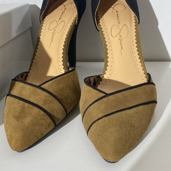 Jessica Simpson Seville D’Orsay Suede Pumps In Bronze - Picture 4 of 14